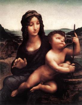 Leonardo Da Vinci : Madonna with the Yarnwinder II